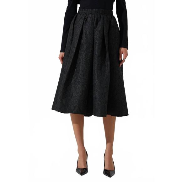 NEW ASTR andolina jacquard midi skirt in black - Picture 1 of 4